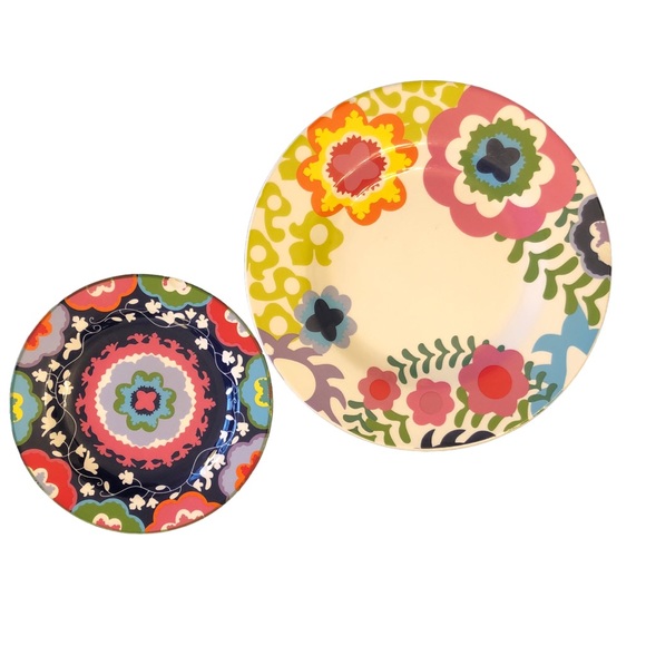 Oui by French Bulldog Bright Floral Plate set - Picture 6 of 9